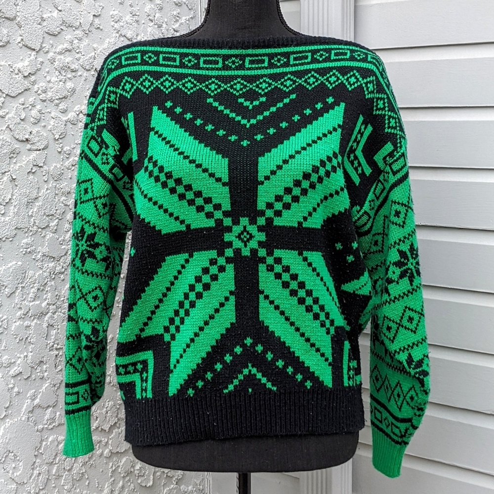 Vintage Boat Neck Knit Sweater
